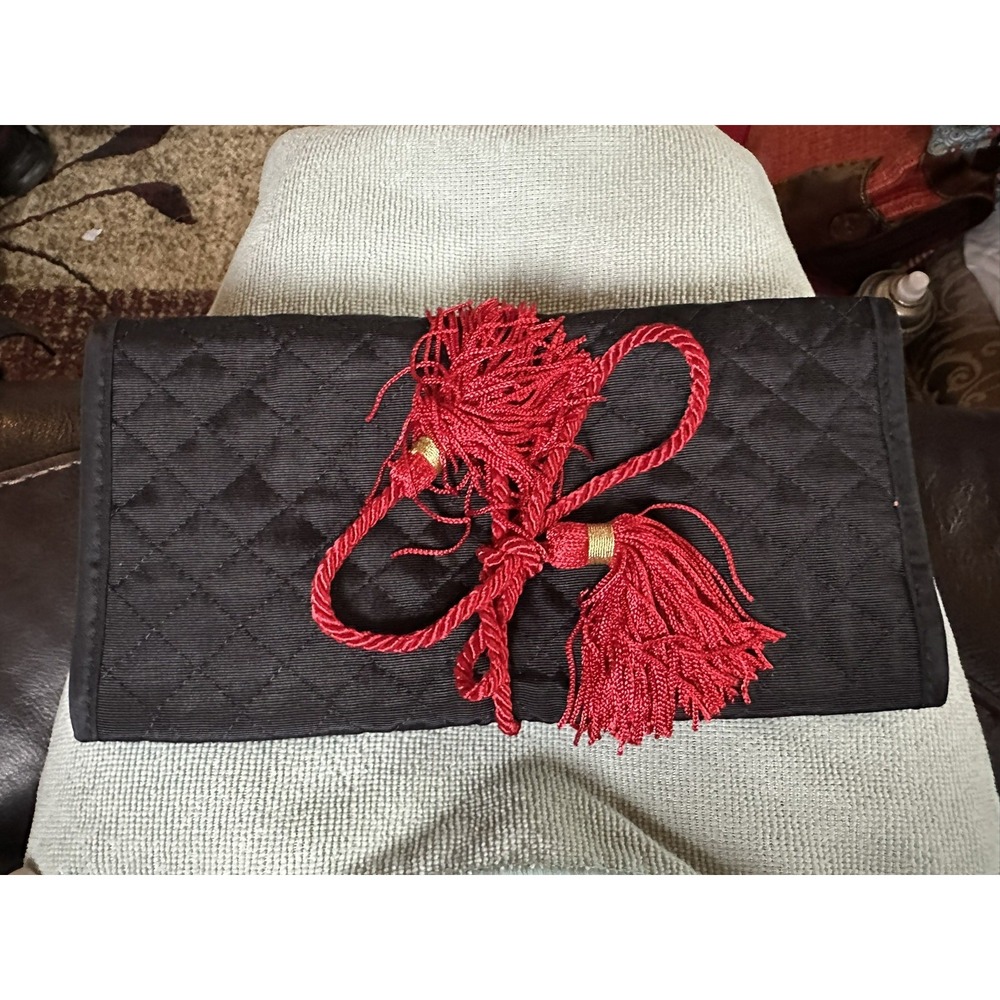 Unbranded Roll-Up Travel Toiletries Makeup Jewelry Bag 10x6" Unfolded 15"